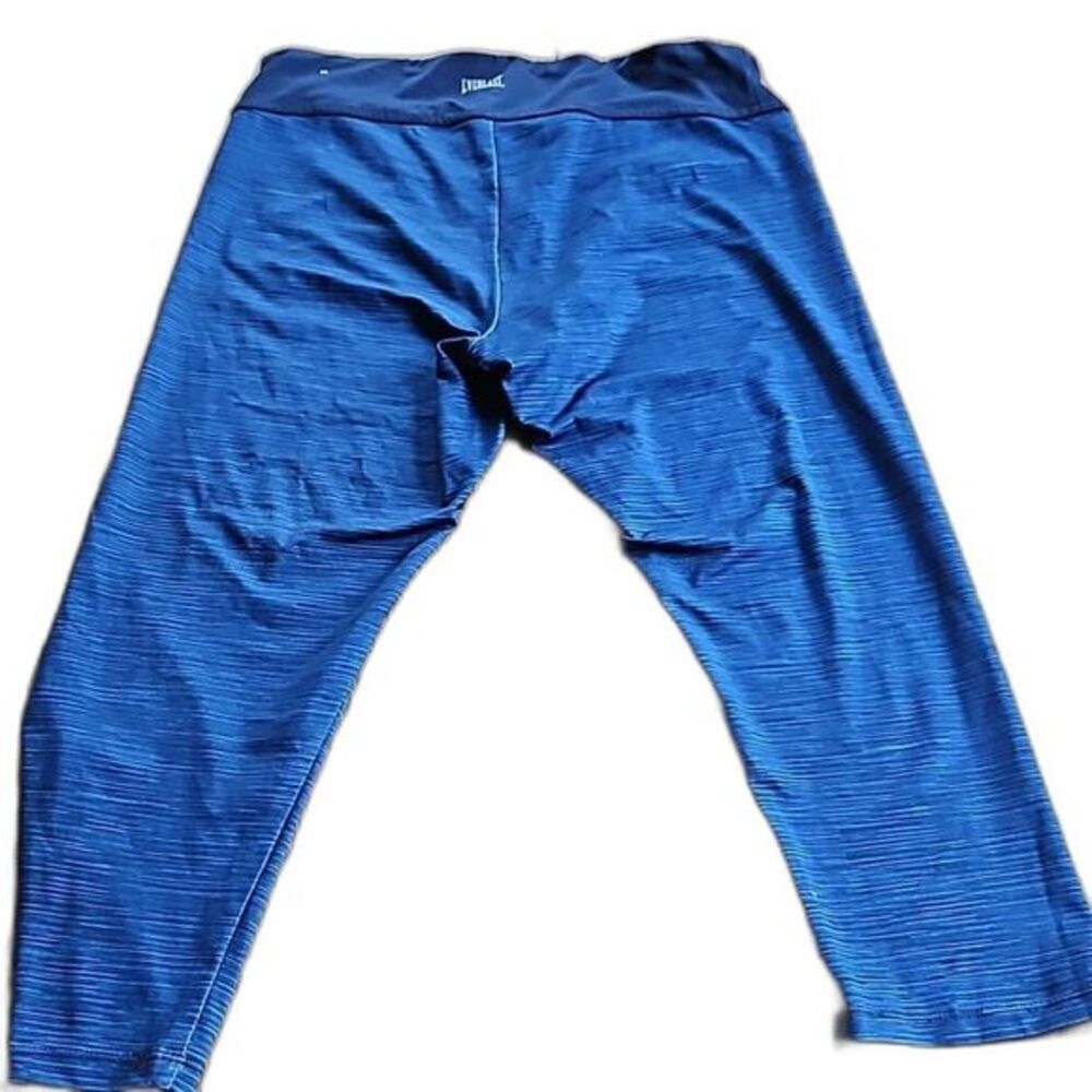 Everlast Womens Large Blue 3/4 Lightweight Yoga Leggings Capri Breathable Layer